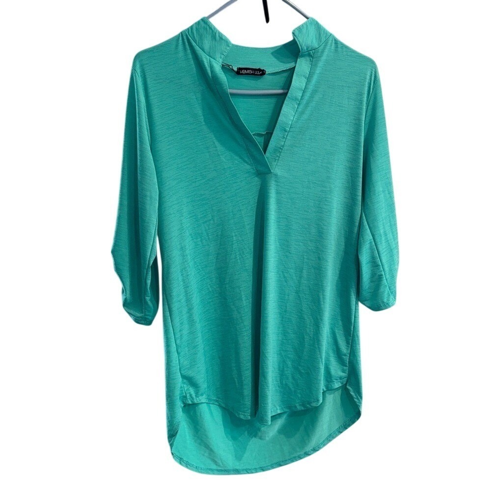 Nice HEIMISH USA Aqua V-Neck Tunic women's small transition top